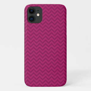 Funda Para iPhone 11 Zigzag rosa, Chevron rosado, patrón geométrico