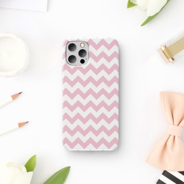 Funda De Case-Mate Para iPhone Zigzag rosa, Chevron rosado, patrón geométrico (Subido por el creador)