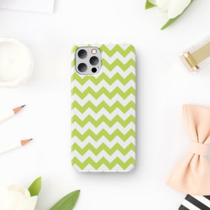 Funda Para iPhone 11 Zigzag verde, Chevron verde, patrón geométrico