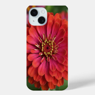 Zinnia roja - Funda para iPhone 15 floral