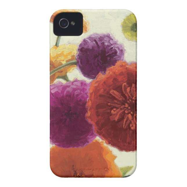 Funda De Case-Mate Para iPhone Zinnias puros de la paleta (Atrás)