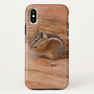 Funda Para iPhone XS Zion Chipmunk sobre las rocas rojas