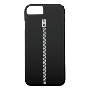 Funda Para iPhone 8/7 Zipper Plateado Faux