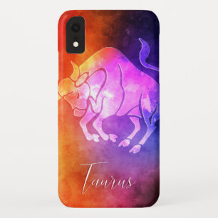 Funda Para iPhone XR Zodiac: Taurus Colores de caramelo Taurus Cubierta