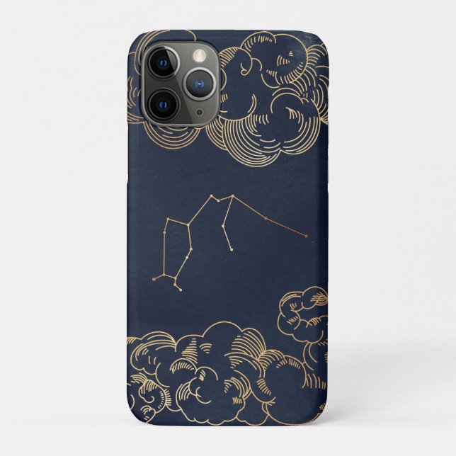 Funda De Case-Mate Para iPhone Zodiaco, Astrología, Aquarius Moon Sun Stars Teléf (Reverso)