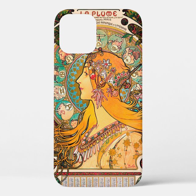 Funda De Case-Mate Para iPhone Zodiaco, Mucha (Reverso )