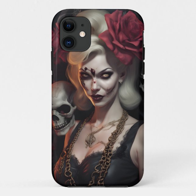 Funda De Case-Mate Para iPhone Zombie Babe 07 (Reverso)