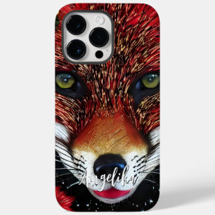 Funda Para iPhone 14 Pro Max De Case-Mate Zorro abstracto rojo y dorado personalizable