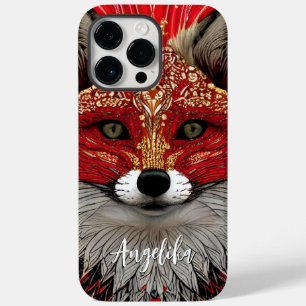 Funda Para iPhone 14 Pro Max De Case-Mate Zorro abstracto rojo y dorado personalizado