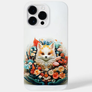 Funda Para iPhone 14 Pro Max De Case-Mate Zorro de bebé con flores Corte de papel