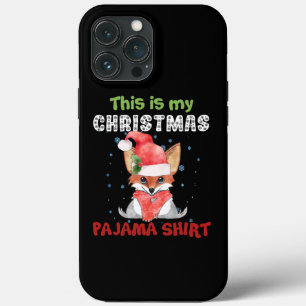 Funda Para iPhone 13 Pro Max Zorro Esta es mi camisa de pijama de Navidad Camis