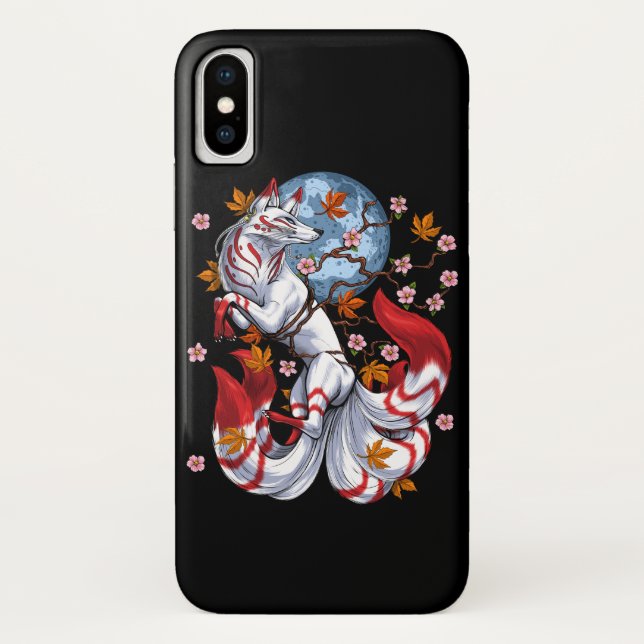 Funda De Case-Mate Para iPhone Zorro kitsune japonés (Reverso)