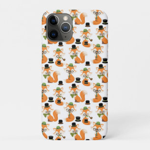 Funda Para iPhone 11 Pro Zorro Naranja Gafas Hipster Bosque Árboles Otoño Z