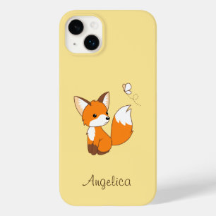 Funda Para iPhone 14 Plus De Case-Mate Zorro Pequeño y Lindo Observando Mariposa