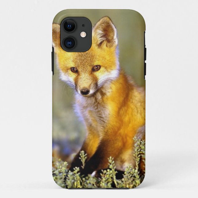 Funda De Case-Mate Para iPhone zorro rojo del pequeño bebé lindo (Reverso)