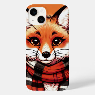 Funda Para iPhone 14 De Case-Mate Zorro suave usando una bufanda