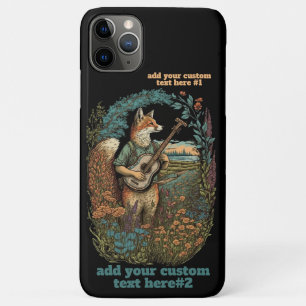 Funda Para iPhone 11 Pro Max Zorro tocando guitarra Wildflower Cottagecore Pers
