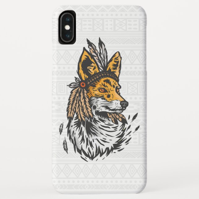 Funda De Case-Mate Para iPhone Zorro Tribal (Reverso)