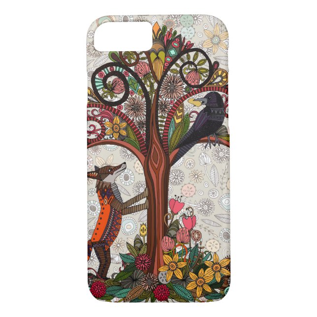 Funda De Case-Mate Para iPhone zorro y cuervo (Reverso)
