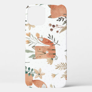 Funda Para iPhone 12 zorros en praderas: sin foco acuarela