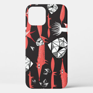 Funda Para iPhone 12 Zorros Rojos: El Fondo Oscuro No Tiene Maravilla.