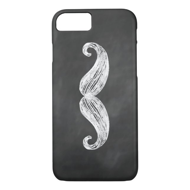 Funda de Chalkboard Mustache iPhone 7 (Reverso)