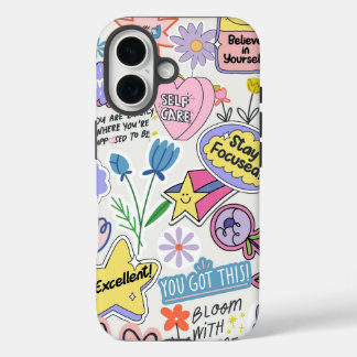Funda de citas motivacionales coloridas para iPhon