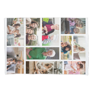 Funda De Cojín 10 Collage de fotos Personalizado