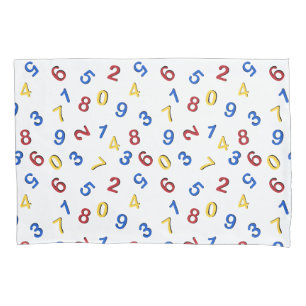 Funda De Cojín 123 Números Rojo Amarillo Azul