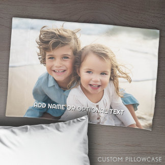 Funda De Cojín 1 Foto completa y texto - Paisaje horizontal