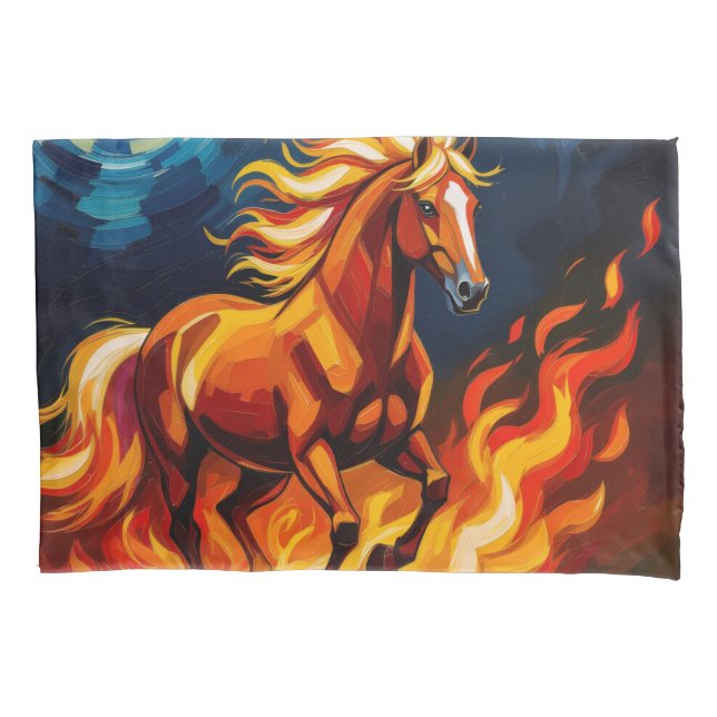 Funda De Cojín „2026 – Das Jahr des Feuerpferds“ (Anverso)