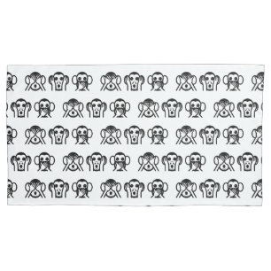 Funda De Cojín 3 Emoji de monos sabios