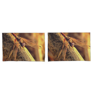 Funda De Cojín 534424932Elegante Red Darter Dragonfly Insect Art
