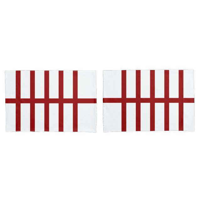 Funda De Cojín 5 bisecó líneas rojas (Anverso - Set)