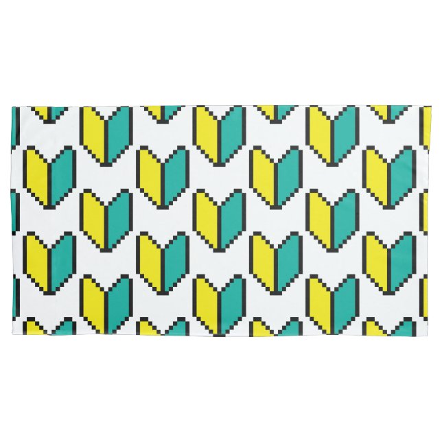 Funda De Cojín 8 Bit Pixel Wakaba / Marca de Principiante (Anverso-izquierdo)