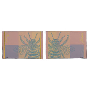 Funda De Cojín Abeja dorada moderna