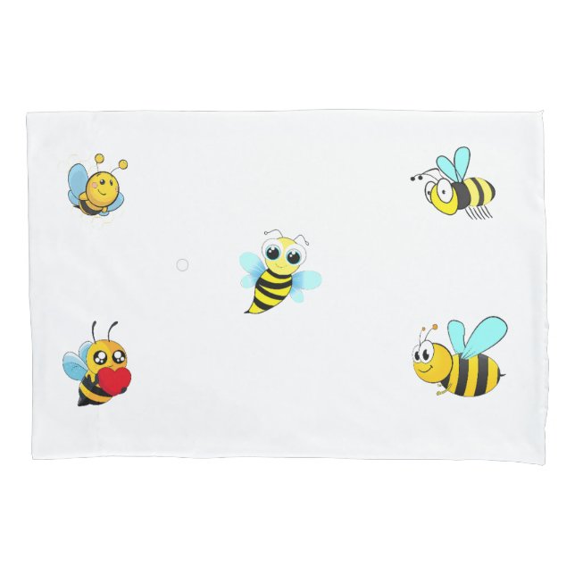 Funda De Cojín Abeja Feliz (Anverso)
