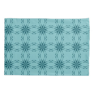Funda De Cojín abstracción de flores de color turquesa, fresca y