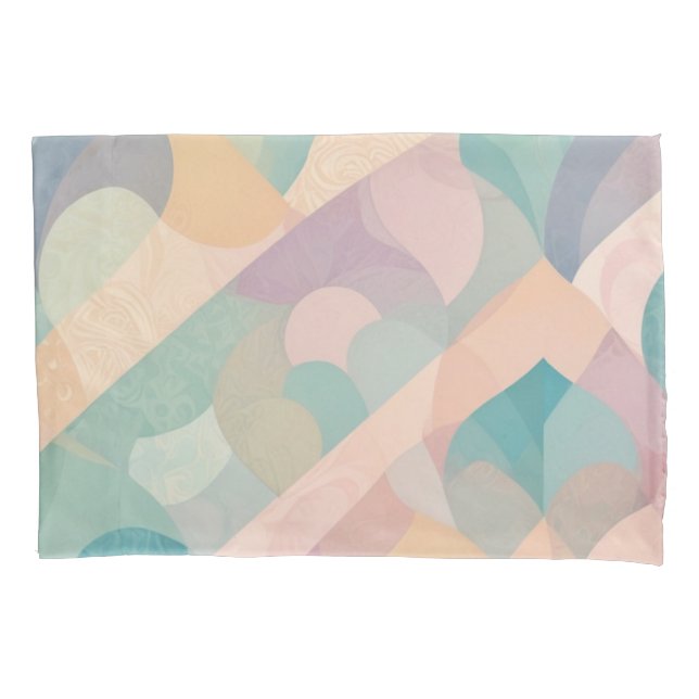 Funda de cojín abstracta de pasteles suaves con fo (Anverso-izquierdo)