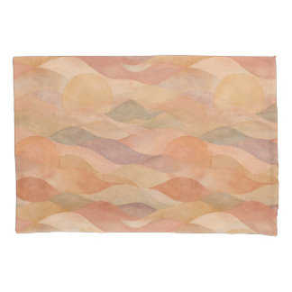 Funda de cojín abstracta de puesta de sol en el de