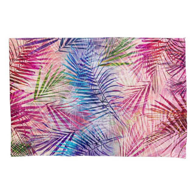 Funda De Cojín Abstracto acuarela deja patrón de alamante (Anverso)