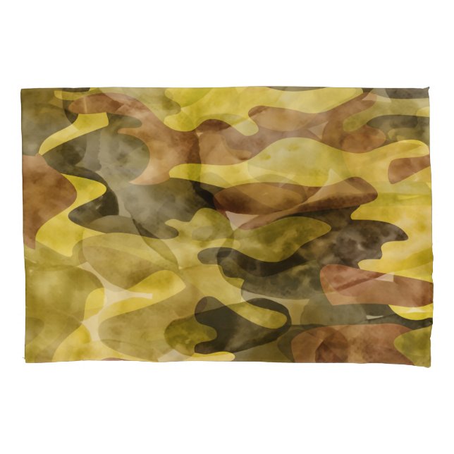 Funda De Cojín Abstracto acuarela: tinte de tie de camuflaje (Anverso)