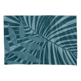 Funda De Cojín abstracto de hojas de palma y tropicales en gris a