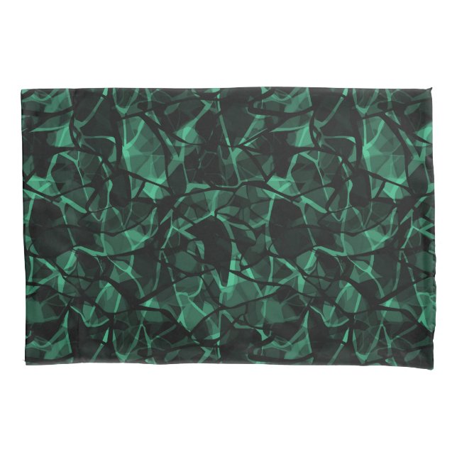 Funda De Cojín abstracto verde (Anverso)