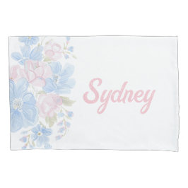 Funda De Cojín Abuelo rosa y azul reversible | Nombre