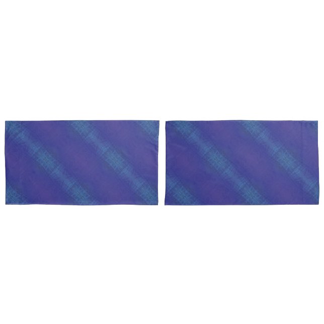 Funda De Cojín Aceptación | Patrón Shibori Violeta Azul Índigo (Anverso - Set)