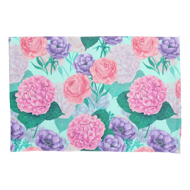 Funda De Cojín Acuarela de jardín de primavera 2 (Anverso)