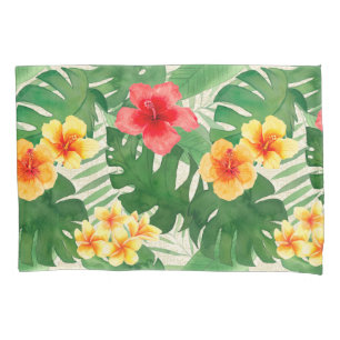 Funda De Cojín Acuarela de Luana Color Vivo Tropical Reversible