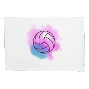 Funda De Cojín Acuarela del voleibol