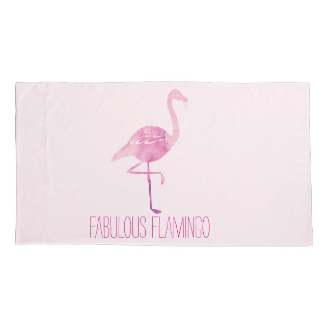 Funda De Cojín Acuarela Fabulous Flamingo Reversible Pillow (Reverso)